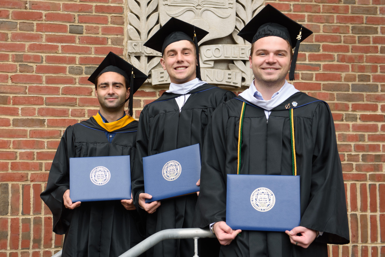 families and friends celebrate post-ceremony