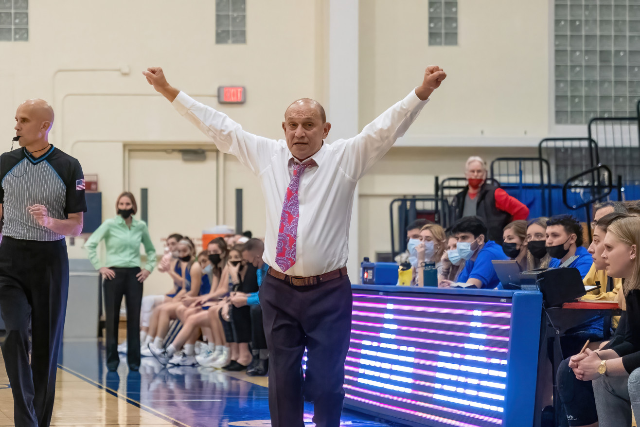 Andy celebrating on sideline