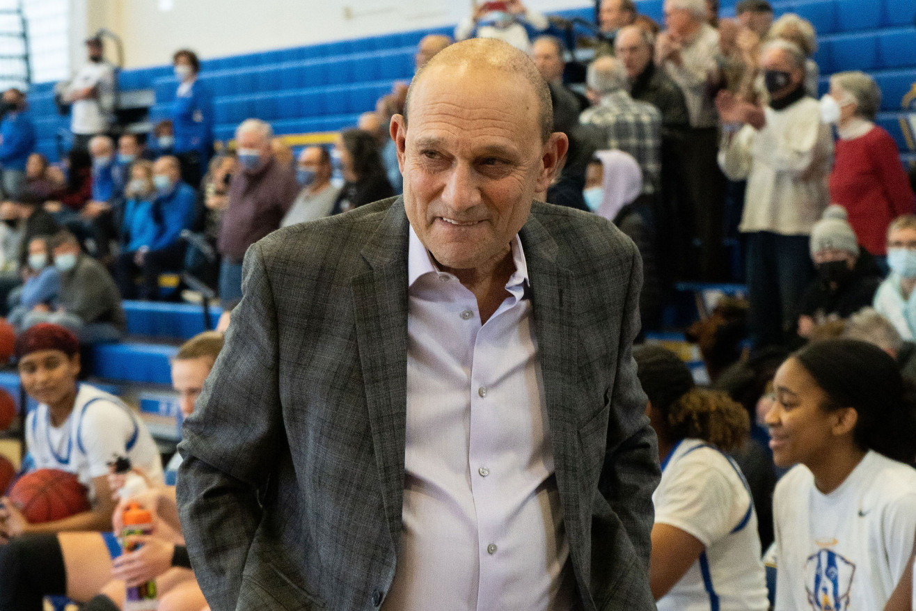 Andy walks on the sidelines